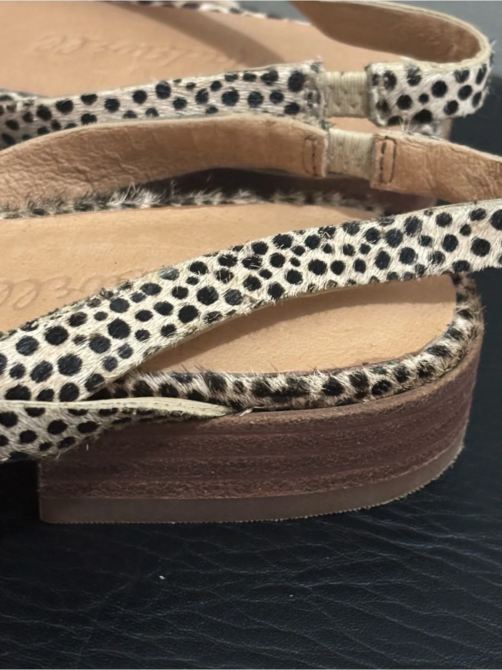 Madewell Heidi Sling Back Calfskin Strappy Sandals - 8.5